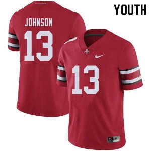 Youth Ohio State Buckeyes #13 Tyreke Johnson Red Nike NCAA College Football Jersey Freeshipping WFV5744XU